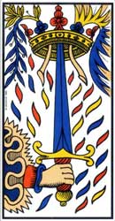As d’Épées, arcane mineur du Tarot du Marseille