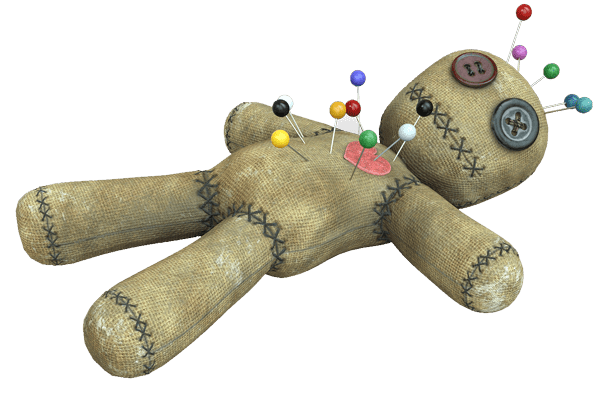 Envoûtement avec poupée vaudou